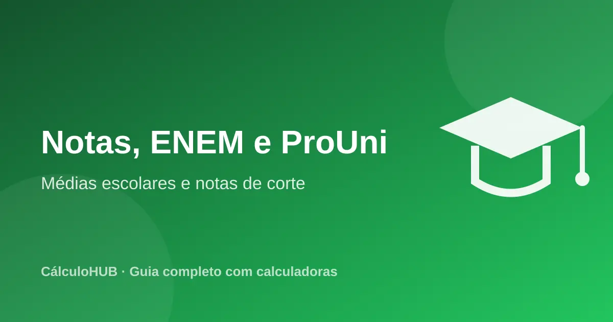 Notas e médias escolares: recuperação, faculdade, ENEM e ProUni