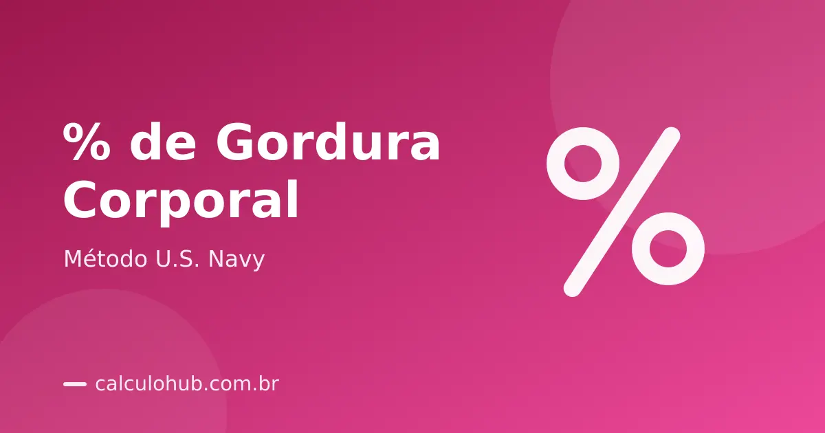 Como Calcular o Percentual de Gordura Corporal (Método U.S. Navy)
