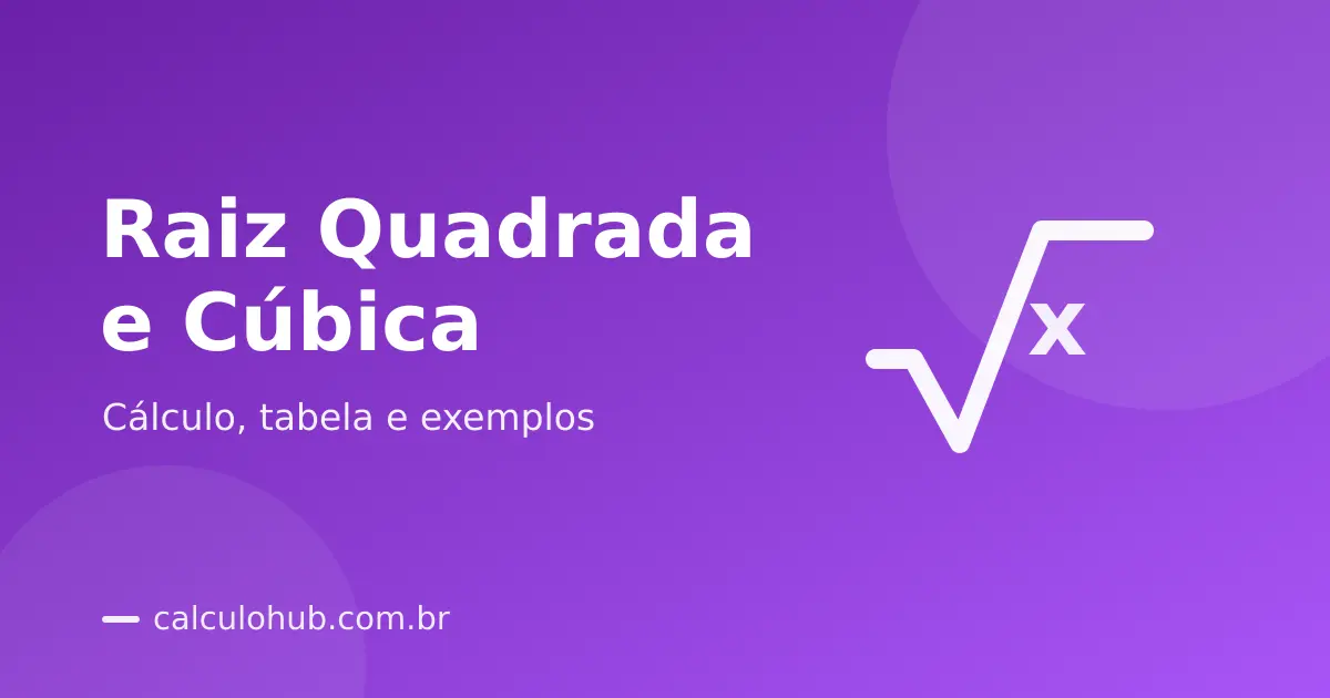 Raiz Quadrada e Cúbica: Como Calcular e Tabela